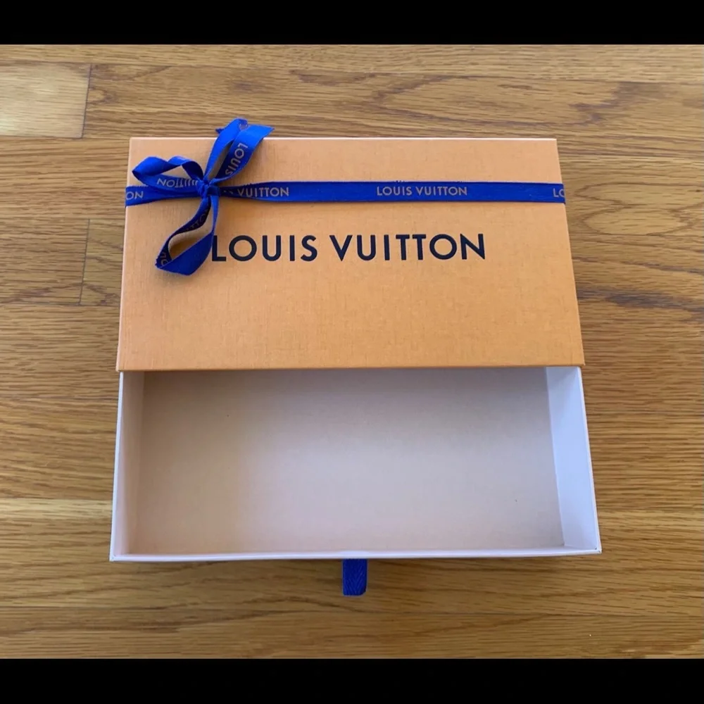 Authentic Louis Vuitton Empty Drawer Storage Gift Box Ribbon 11.5”x6.5”x1.6”